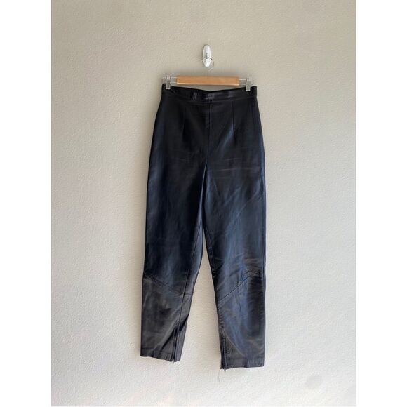 Vintage 90s Danier butter soft leather high rise pants - Picture 1 of 9